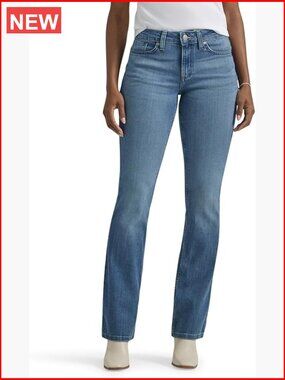 Mid Rise Bootcut Jeans Regular Fit Denim